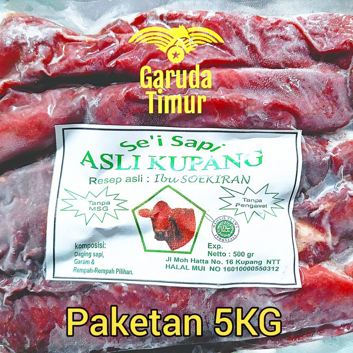 

Paket 5kg, Sei Sapi Ibu Soekiran ASLI Kupang - NTT, HALAL - BARU