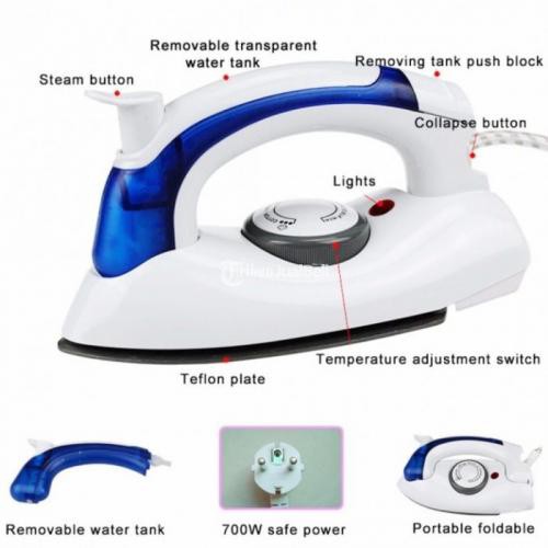 Setrika Uap Lipat Mini Portable Praktis Steam Iron Travel Steamer