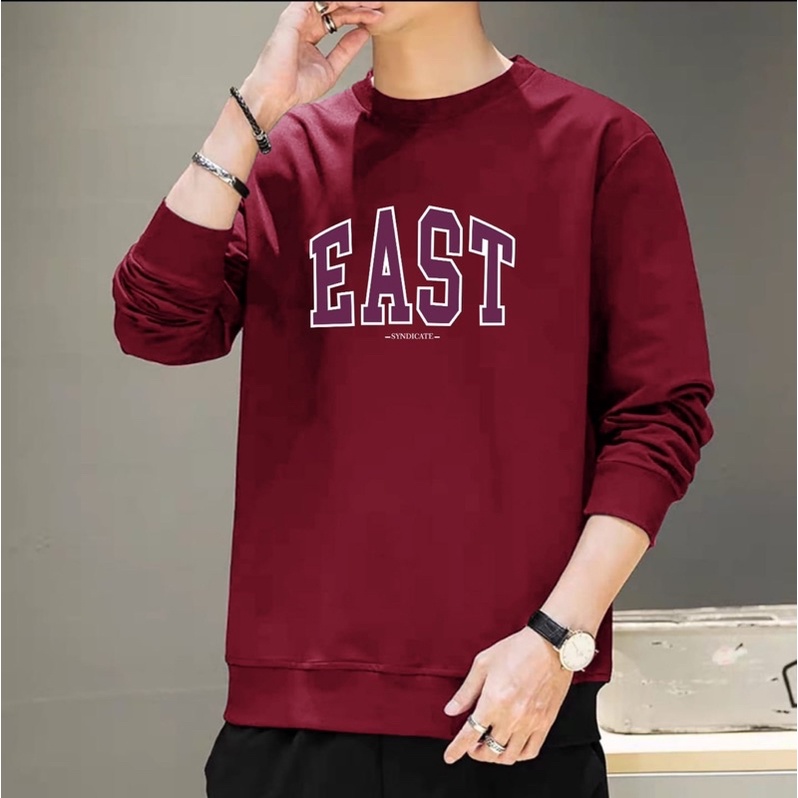 BAJU SWEATER PRIA ATASAN COWOK LENGAN PANJANG SWETER MOTIF EAST PREMIUM