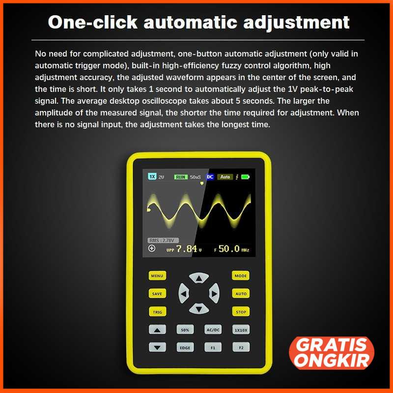 Digital Oscilloscope Handheld Portable 100MHz 5012H