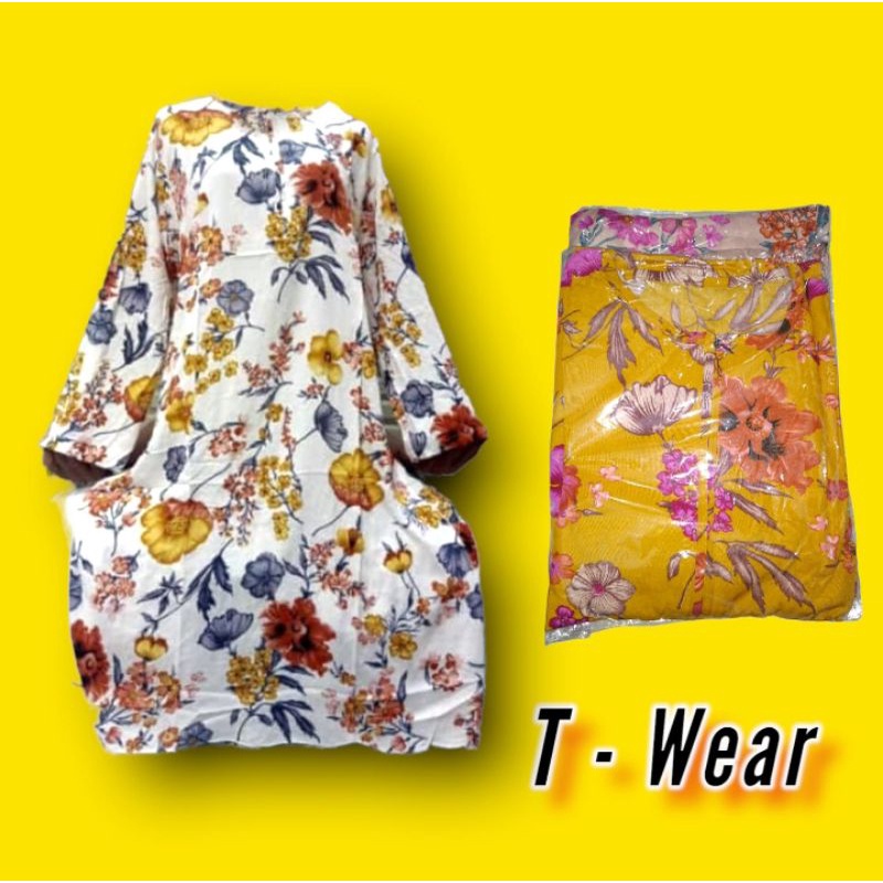 . Tunik Jumbo Motif Bunga | Tunik Harian