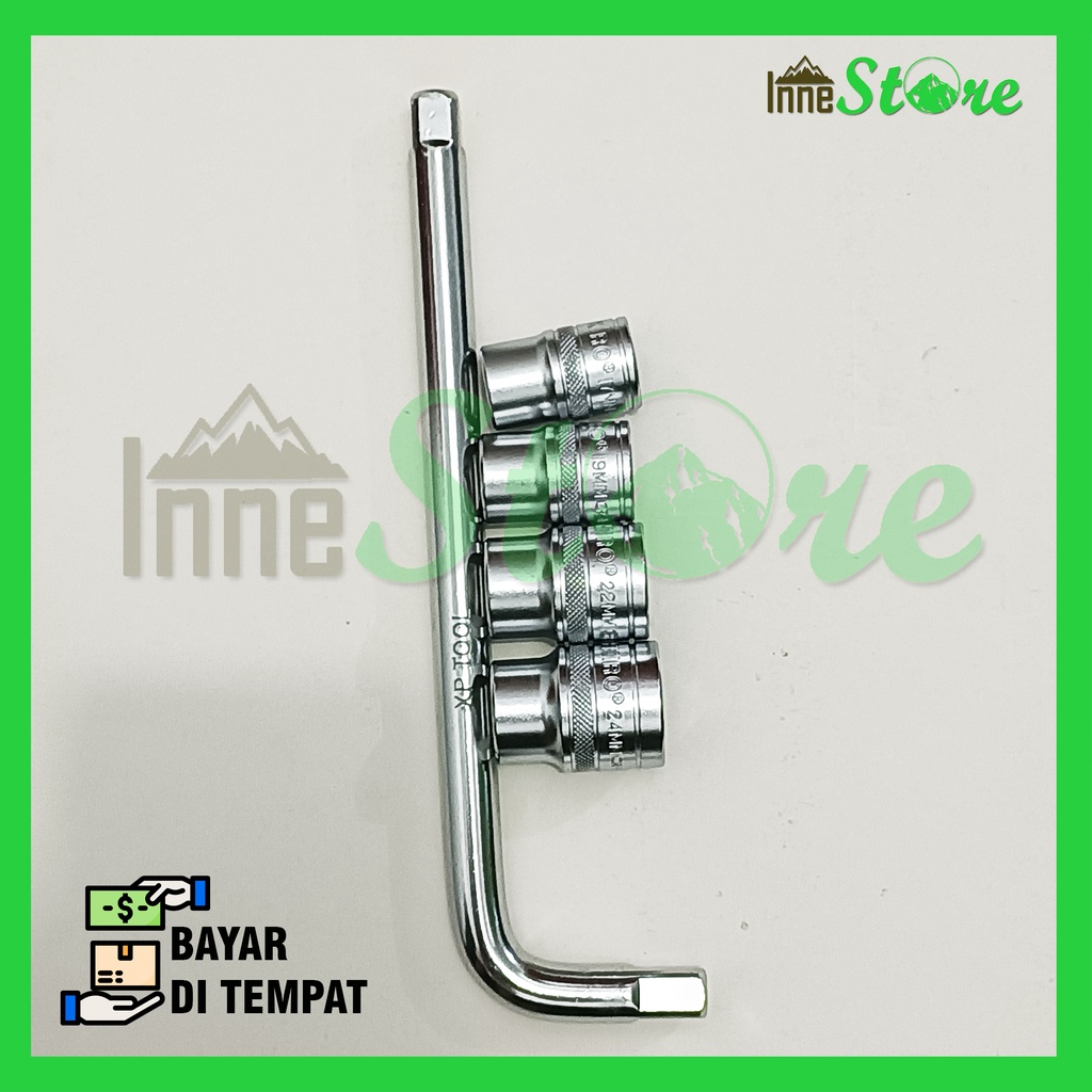 Kunci CVT Tekiro Sok Set 17mm 19mm 22mm 24mm + Gagang Shock L XP Tool