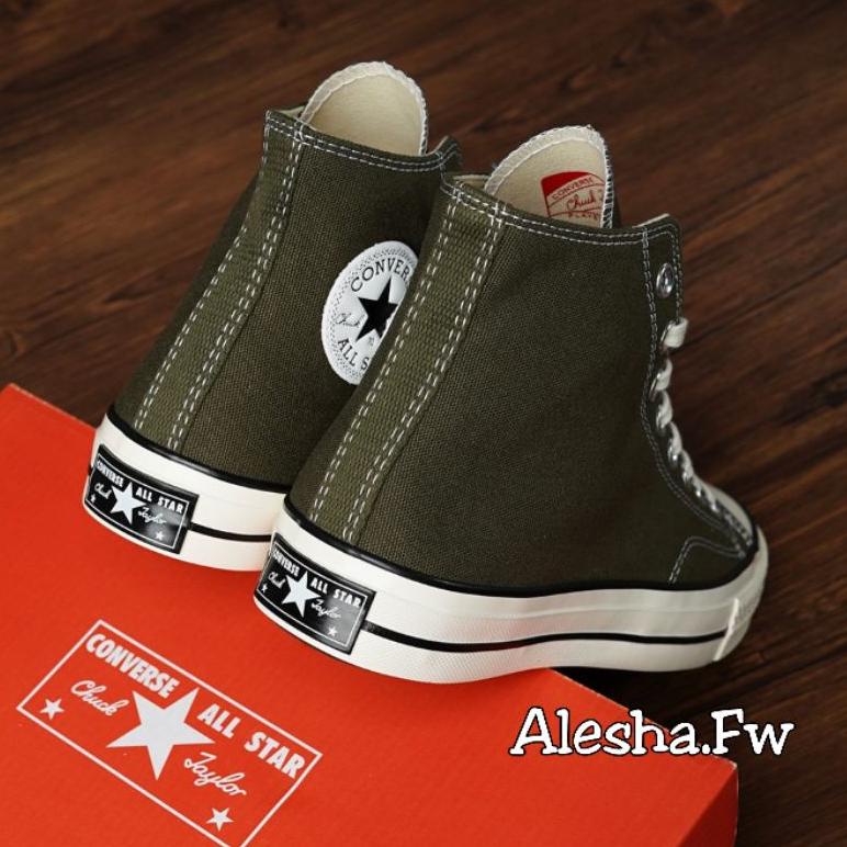 Sepatu Converse 70s HI Hijau Army / Converse 70's Hight Green  / Converse 70s Olive Hight Premium Hi