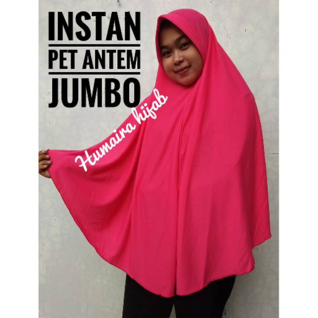Jilbab instan pet antem JUMBO bahan kaos