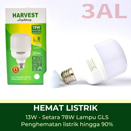 13W HARVEST LIGHTING Lampu Kapsul LED T-Bulb 13 watt Lampu Hemat Energi Original Bersertifikat SNI dan Bergaransi