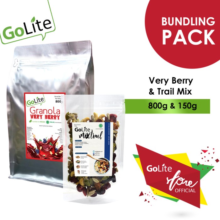 

Jual Golite Granola Very Berry 800Gr & Trail Mix 150Gr