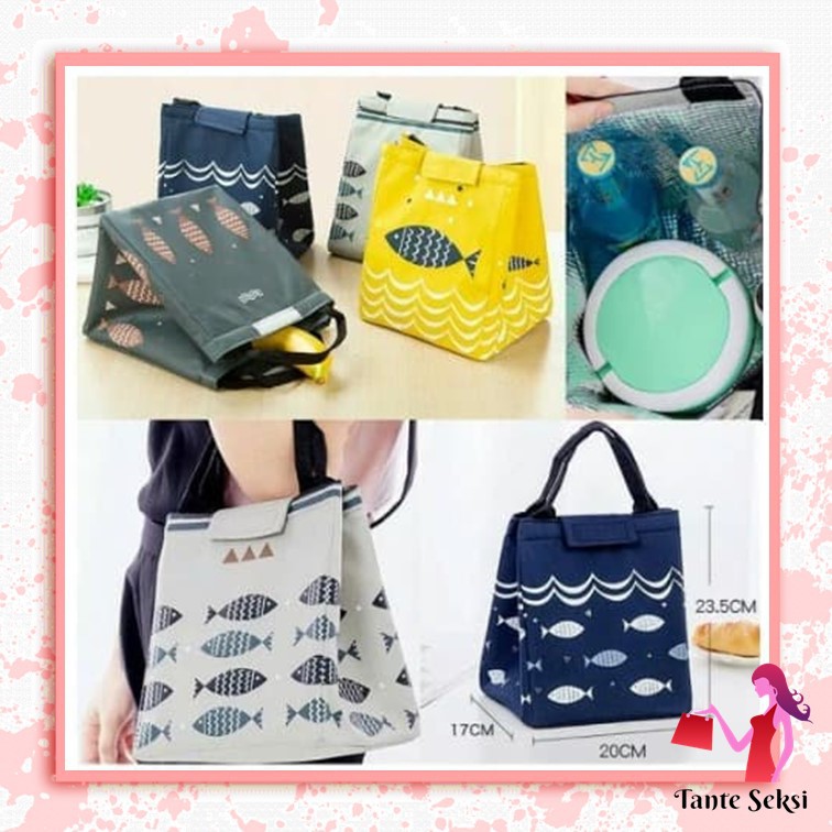 Tas Bekal MOTIF IKAN Lunch Bag Tas Bekal Import Fish Series Cooler Bag