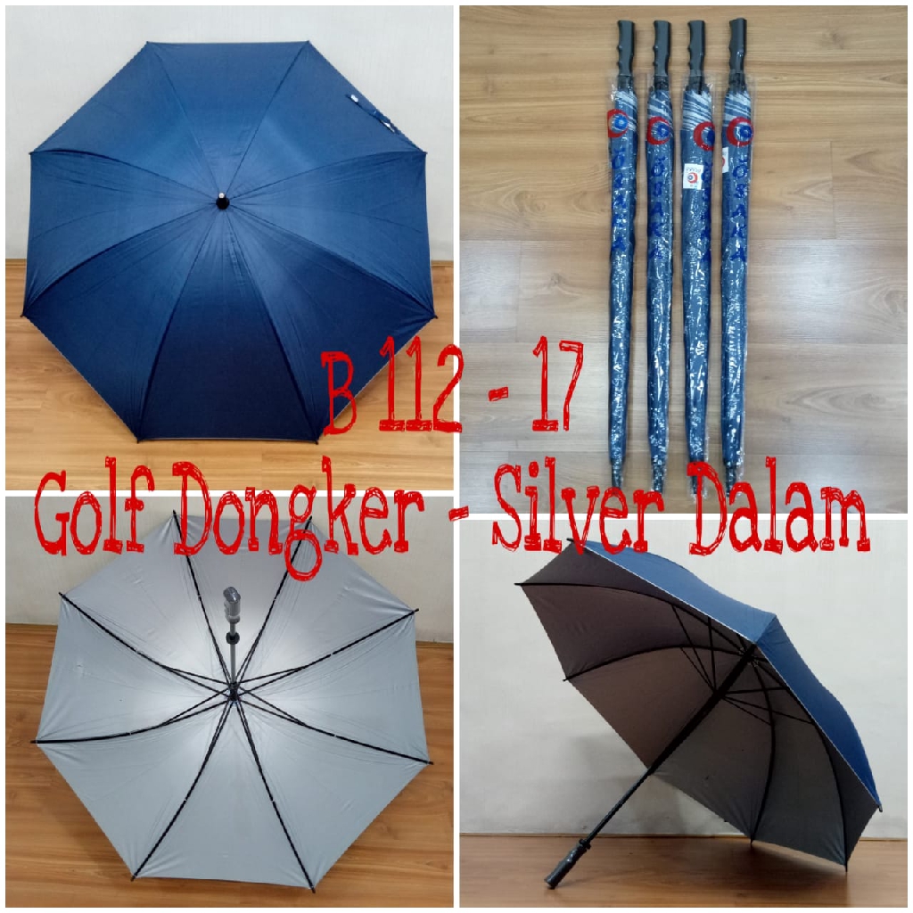 Payung Jumbo Golf Hitam dan Biru Navy merk Osaka