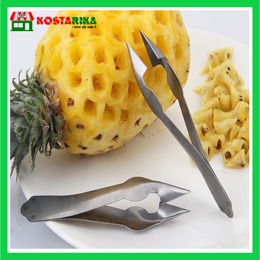 Alat Penjepit Pengupas Mata Nanas Stainless Steel Pineapple Seed Remover Cutting Clip