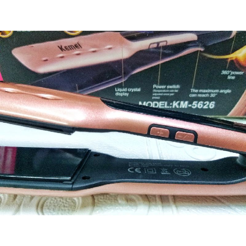 KEMEI PLAT LEBAR CATOK RAMBUT SALON SUHU LED DIGITAL