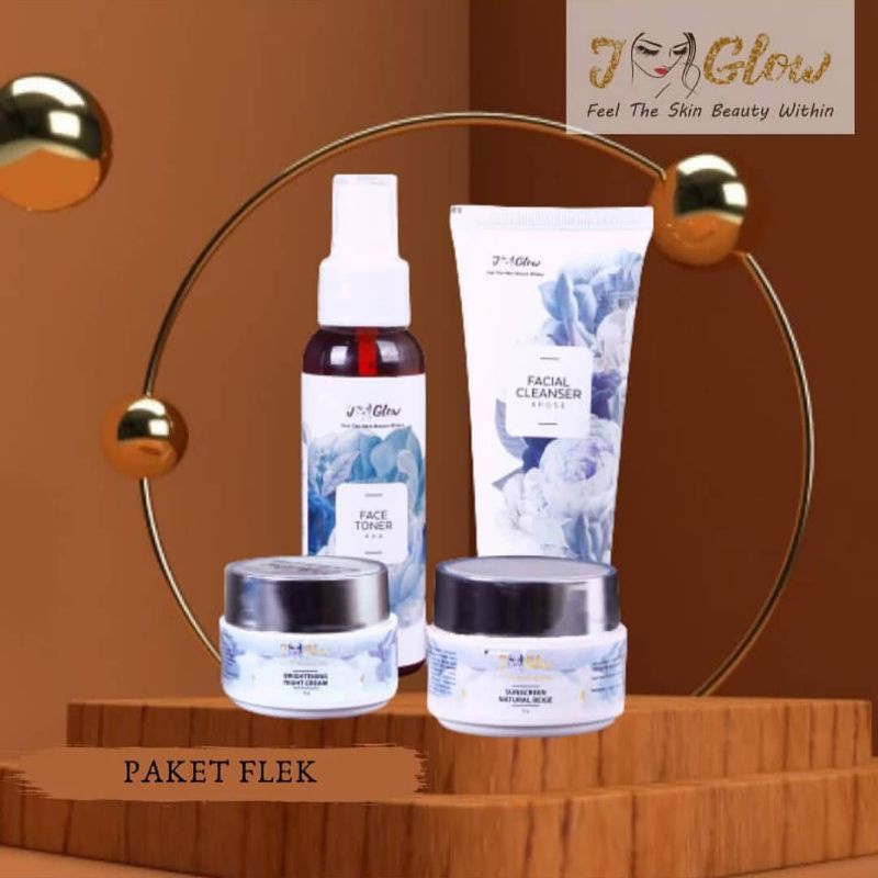 jglow skincare paket flek hitam  skincare bpom