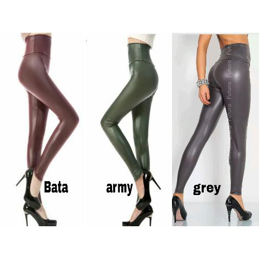 Terlaku Celana legging dewasa wanita bahan kulit  CW319 Hemat