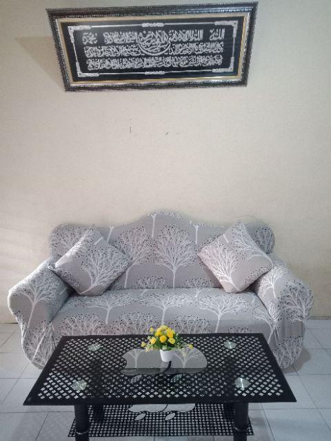 Pillow Cover / Sarung Bantal Sofa Motif Bunga Uk: 45x45 Cm