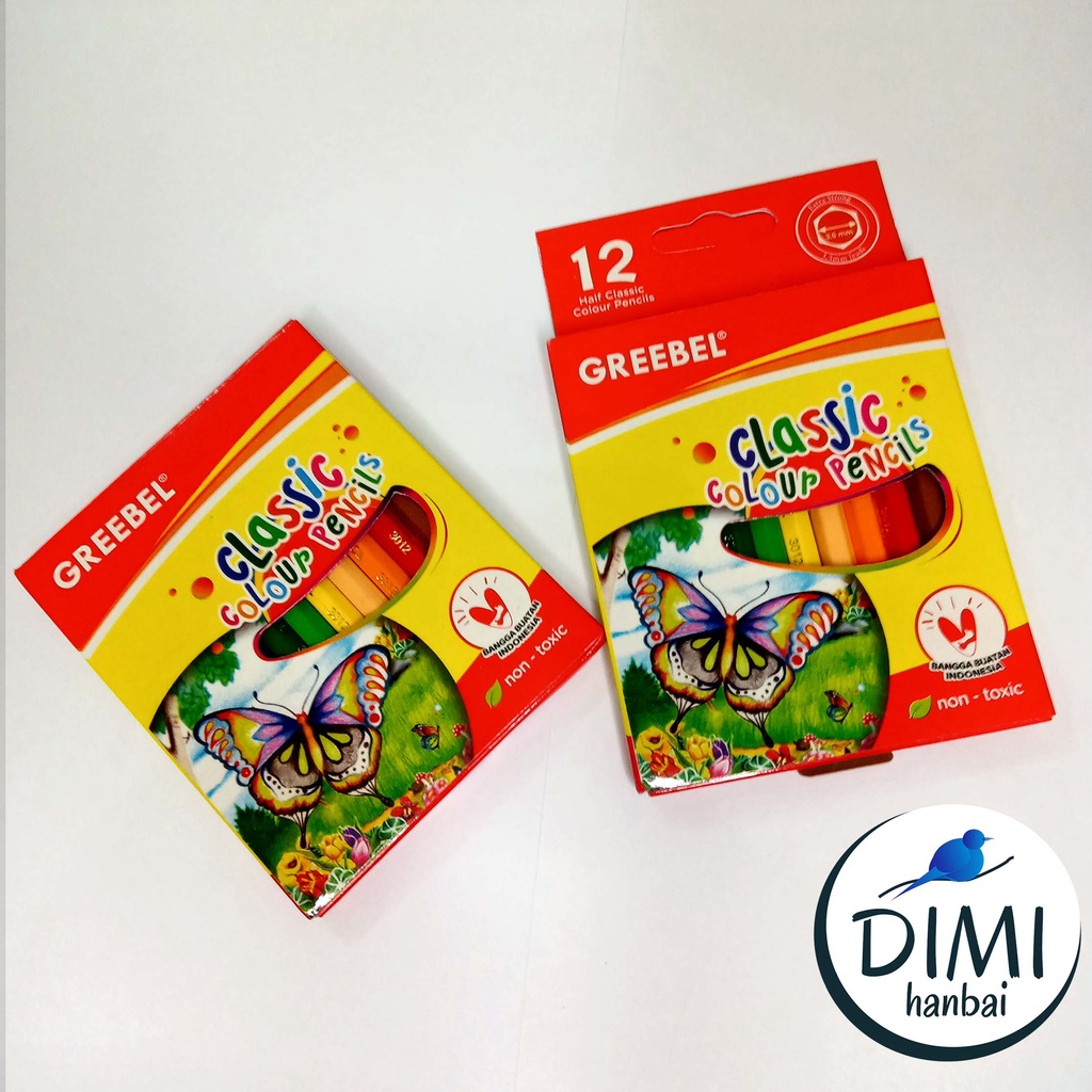 

[DIMI] Pensil Warna Greebel Isi 12 Kecil Grebel Gribel