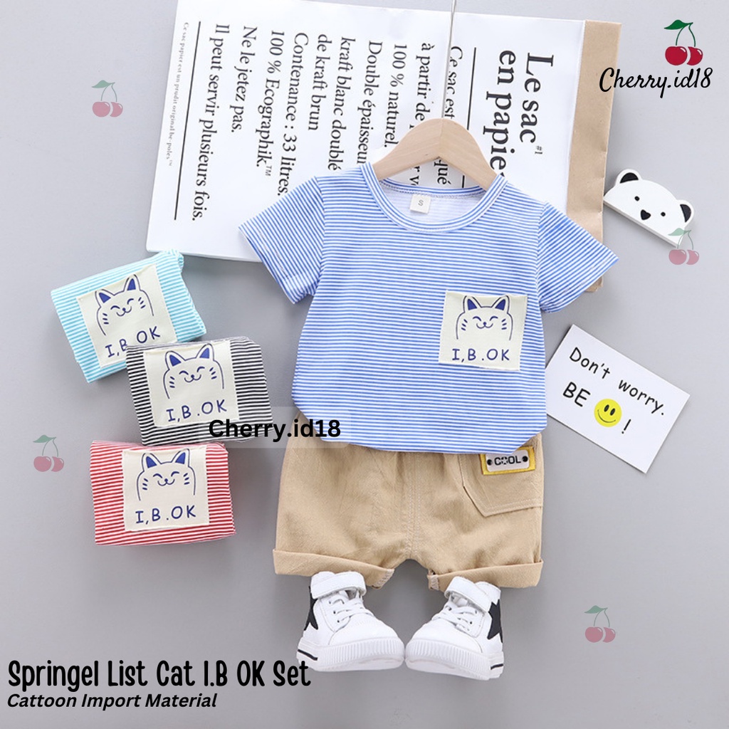 Cherry COD Baju Salur Anak IB OK / Pakaian Anak Import / Baju Anak Laki Laki  / Pakaian Anak Perempuan  SB40