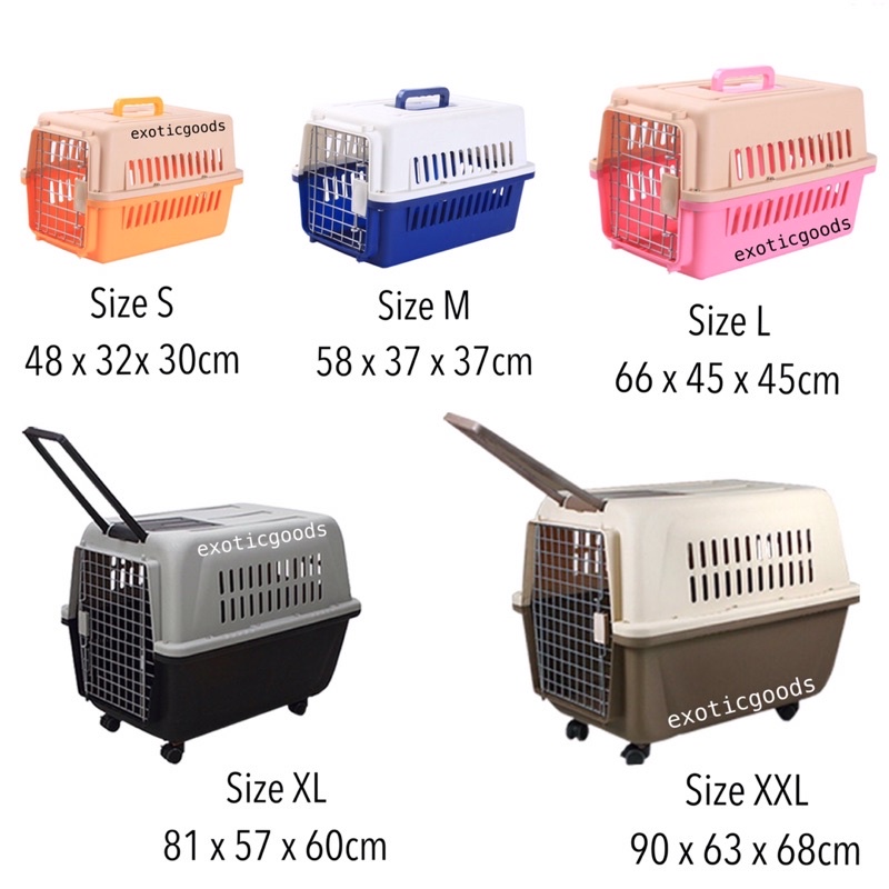 PET CARGO SIZE L 66cm x 45cm x 45cm PET KARGO ANJING PET CARGO KUCING PET CARRIER ANJING PET KENNEL BOX PENGIRIMAN HEWAN KANDANG KARGO HEWAN PET TRAVEL CARGO JUMBO PET CARGO BESAR