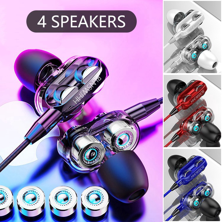 (Buy 1 Take 1) Earphone In Ear Dengan Kabel Jack 3.5mm Bahan PVC Untuk Handphone / PC