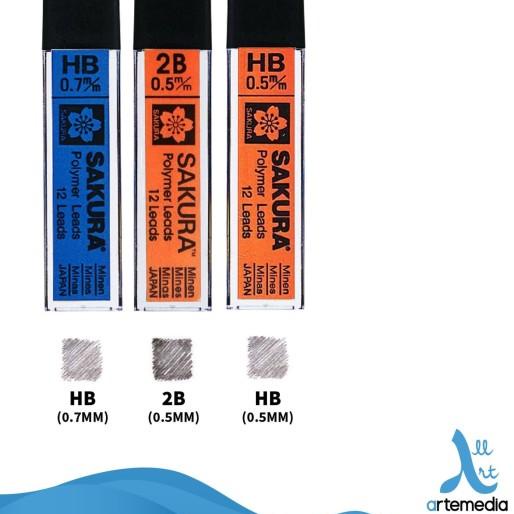 

♗ Sakura Pencil Polymer Leads - 2B ukuran 0.5 ➨