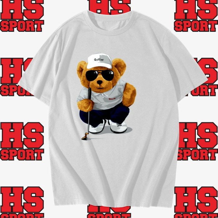 KAOS BEAR - BAJU BERUANG - TSHIRT BEAR - BAJU BEAR Pose MAIN GOLF