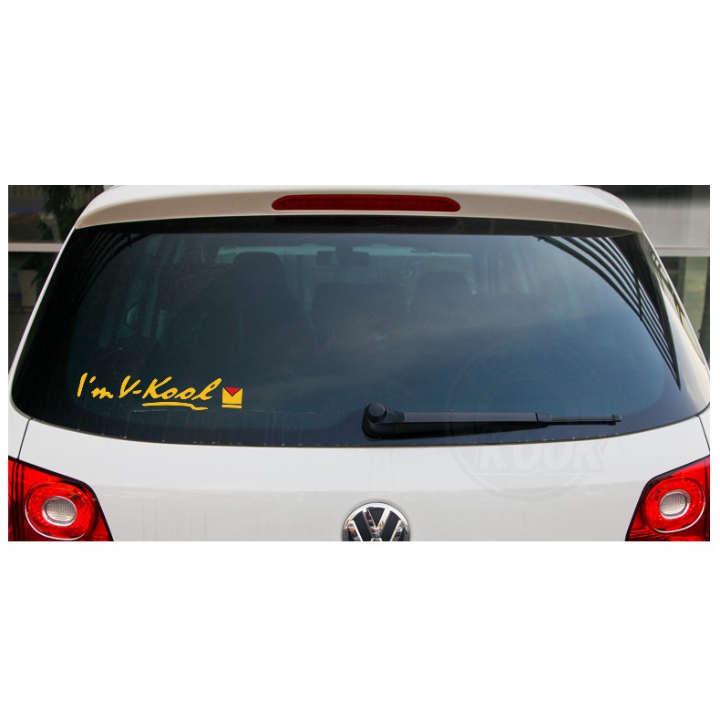 Stiker Mobil Timbul Im V KOOL warna kuning