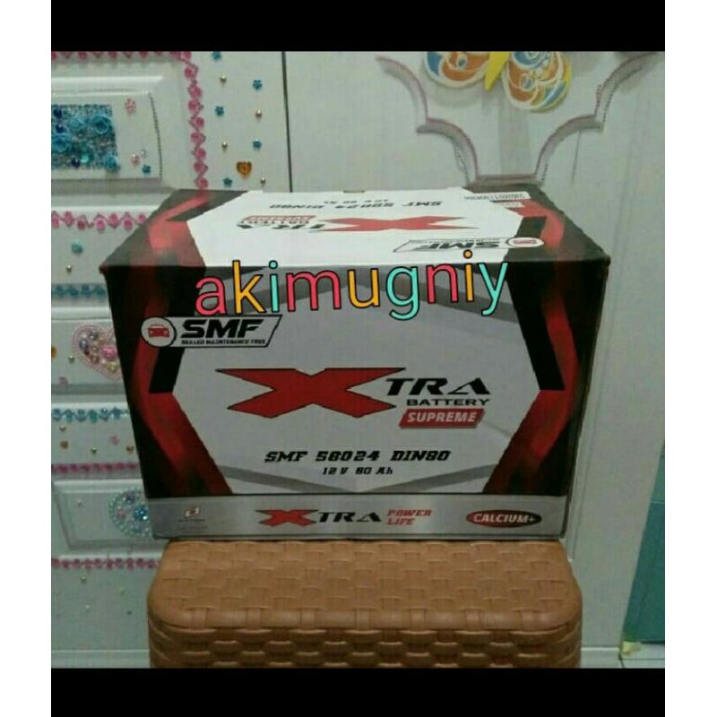 Jual aki accu ertiga diesel tiguan new hilux orlando ranger 58024 xtra