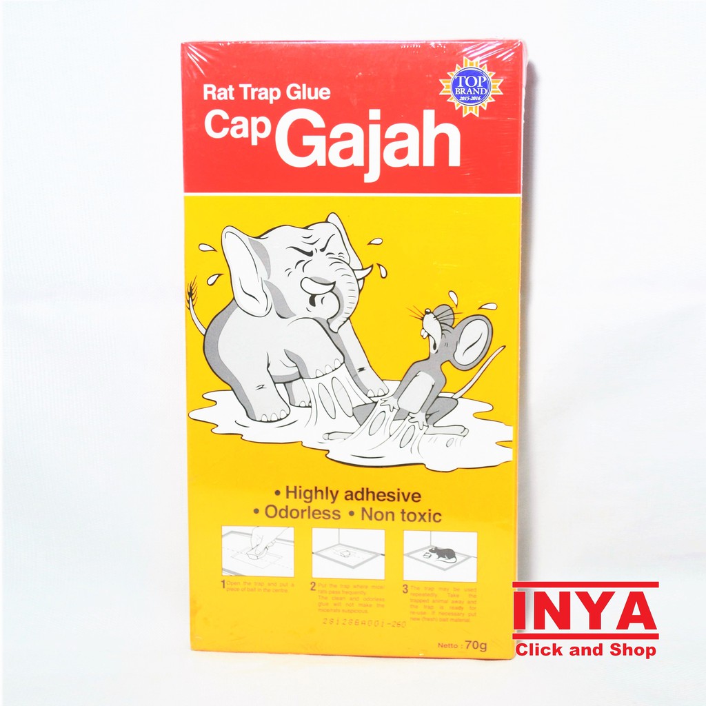 RAT TRAP GLUE CAP GAJAH 70gr TOP BRAND - Perangkap Tikus - Rat Trap