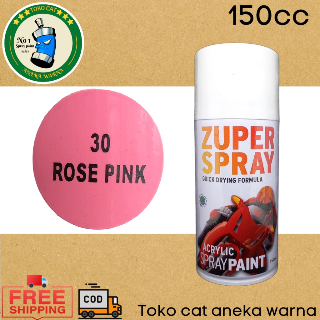 cat semprot 150cc rose pink zuper spray produk dari rj london spray paint pilok pilox