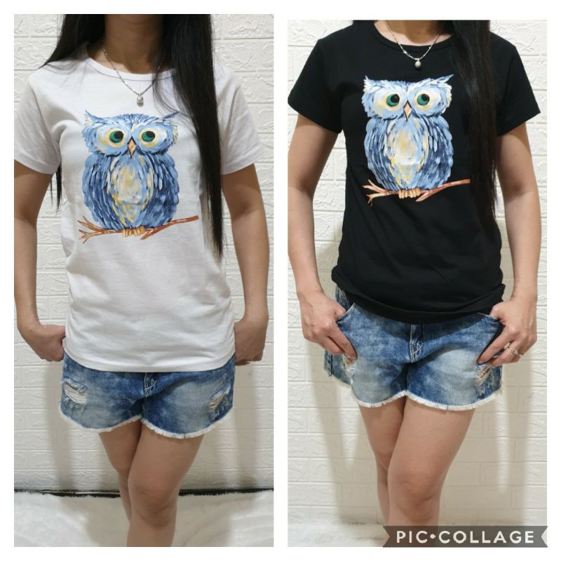 kaos katun wanita lucu OWL 001