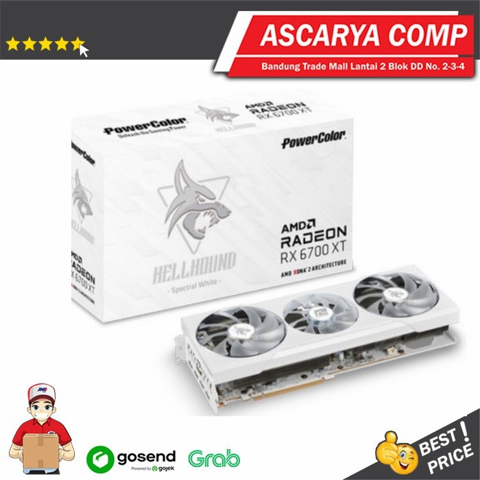 PowerColor Radeon RX 6700 XT HELLHOUND 12GB GDDR6 - WHITE EDITION