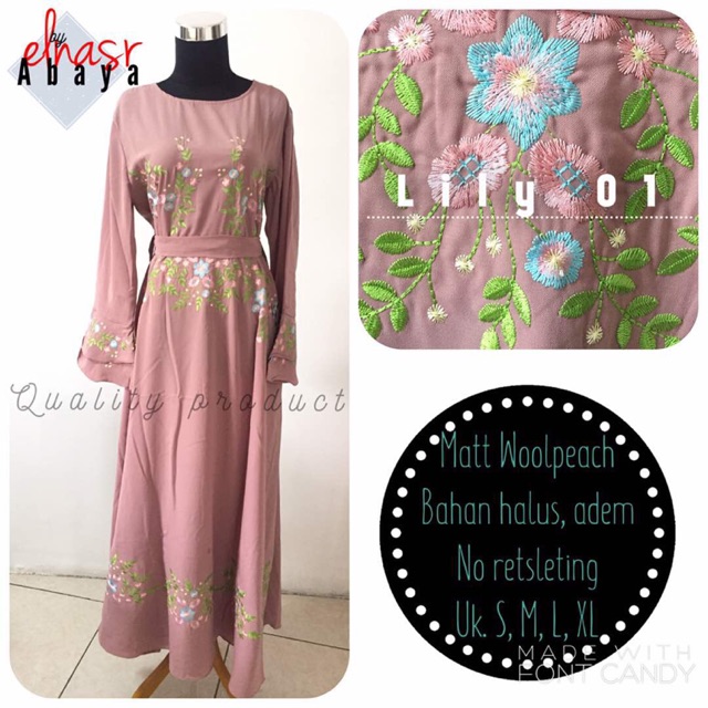 Abaya/gamis/baju muslim/baju terompet (abaya elnasr)