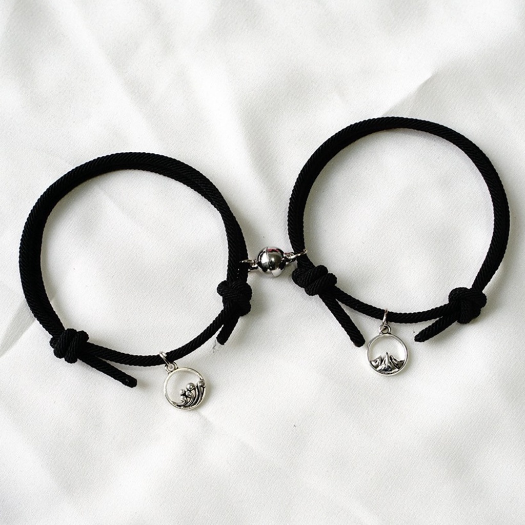 Hu Hu Hu Hu Hu Alat Bantu Pasang Kacamata♡ 2pcs Gelang Magnet Adjustable Untuk Pasangan