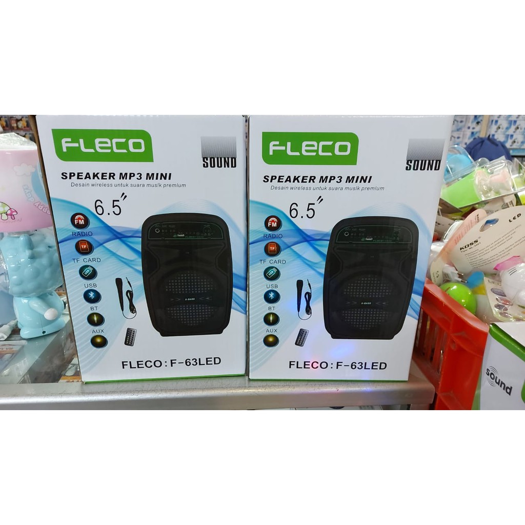 Speaker Bluetooth Portable FLECO F-63LED