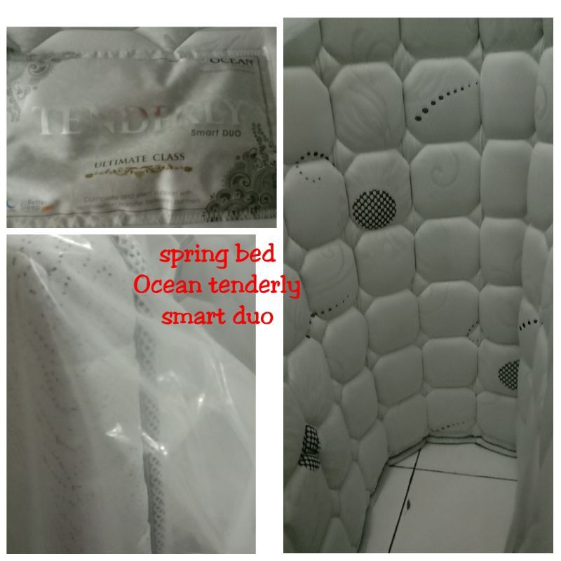 Springbed OCEAN tenderly smart duo ukuran lebar 120 cm dan tebal 8 cm, elastis