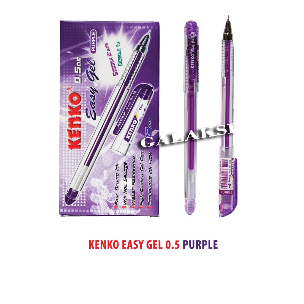 

PULPEN / GELPEN EASY GEL 0.5MM WARNA BARU KENKO