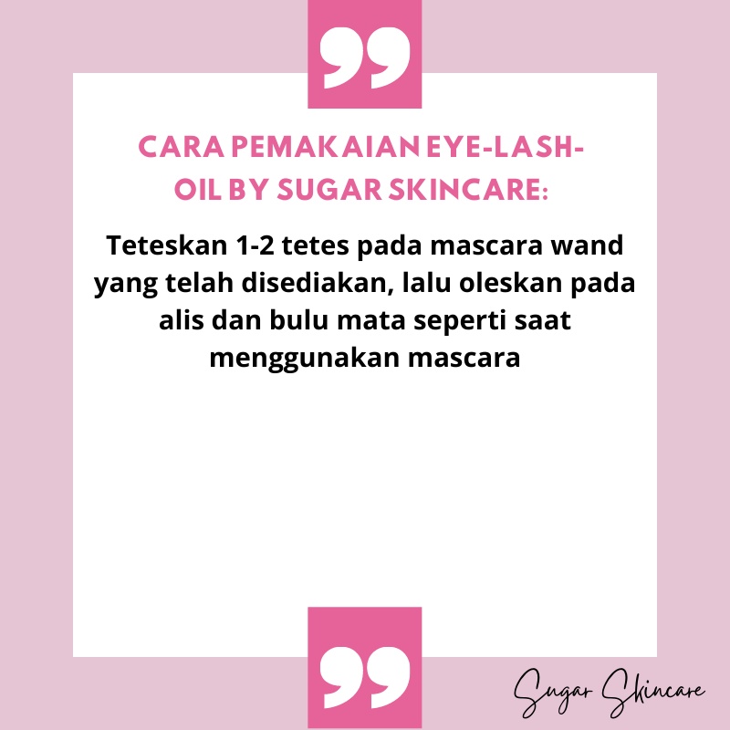 EYE LASH OIL SERUM EYELASH &amp; SERUM EYEBROW SERUM BULU MATA PEMANJANG BULU MATA DAN ALIS SERUM BULMAT BY SUGAR BPOM