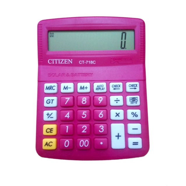 Kalkulator Citizen CT-718C Warna 12 Digit Calculator Colour