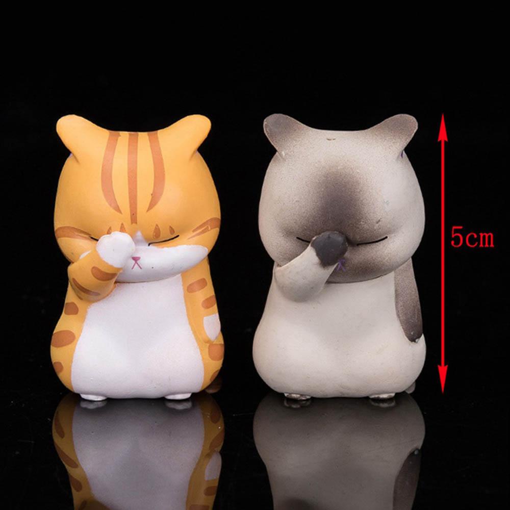 Agustina Miniatur Kucing Lucu Mainan Lucu Dekorasi Rumah Patung Figure Kartun