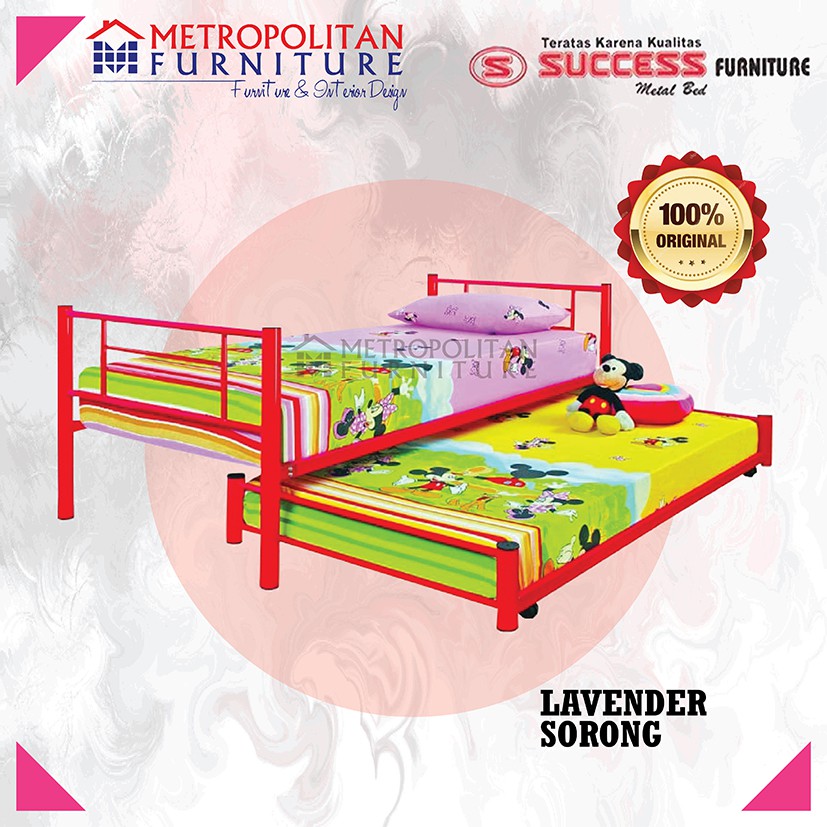 Success Tempat tidur/Ranjang Besi Sorong - Lavender