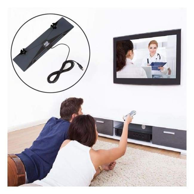 HD DIGITAL ANTENNA Siaran Digital Jernih Channel Otomatis - Antena TV Indoor Cable Plug and Play