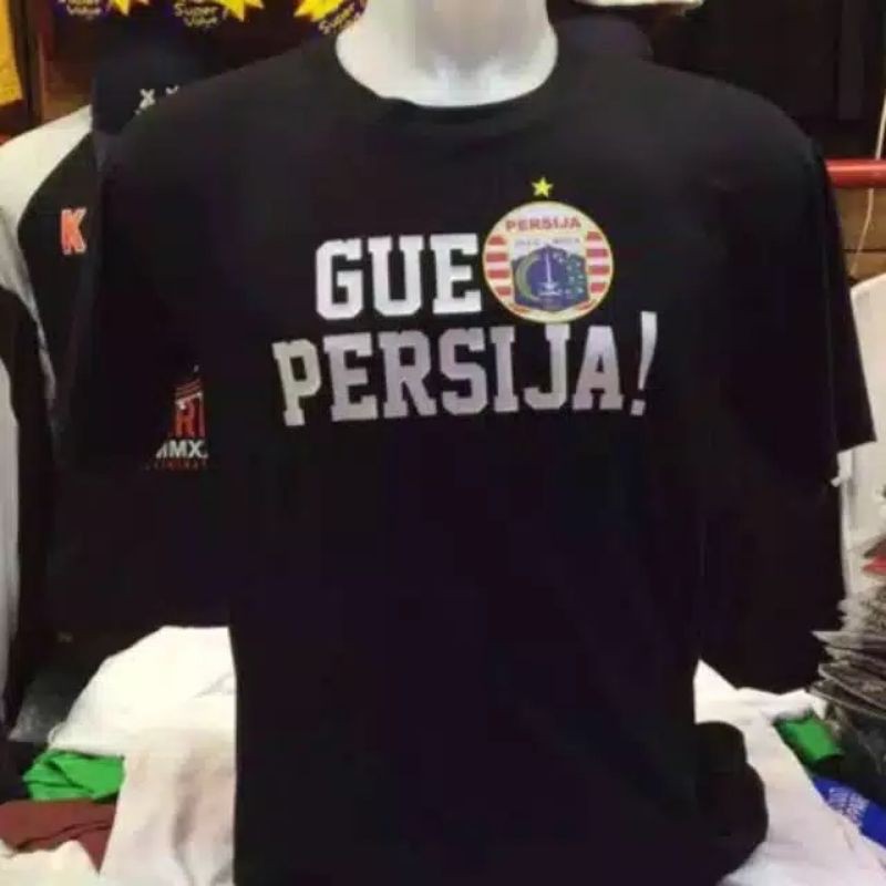 kaos gue persija t-shirt kaos murah persija jakarta unisex