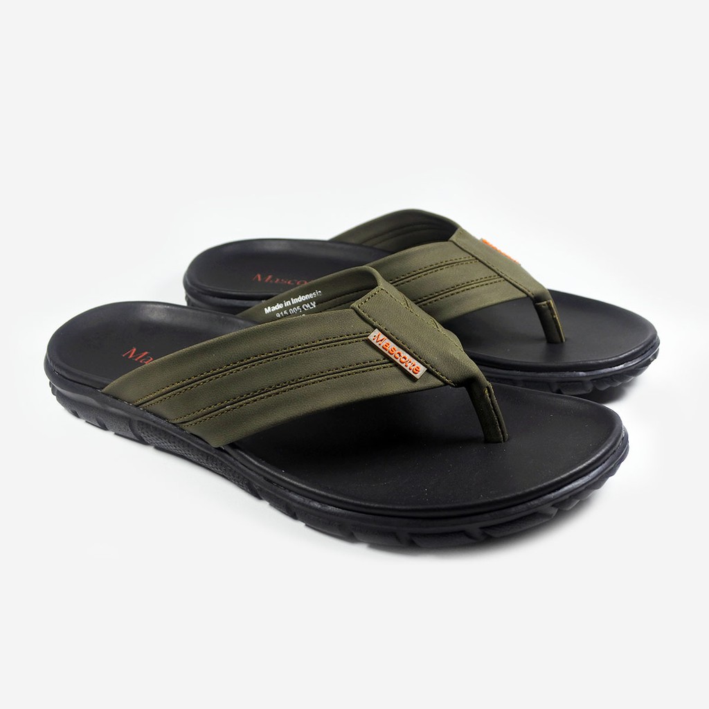 Mascotte LEGEND | Sandal Pria 915 005 - Tan, Grey dan Olive / Ramayana Jatinegara