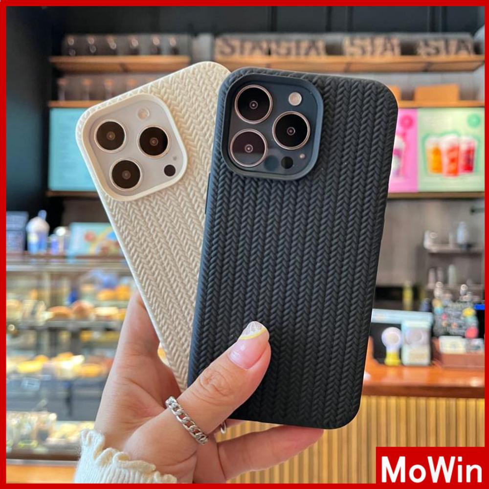 For iPhone 14 Pro Max iPhone Case TPU Soft Case Woven Texture Shockproof Protection Camera Cream White Black Compatible For iPhone 13 Pro max 12 Pro Max 11 xr 7Plus