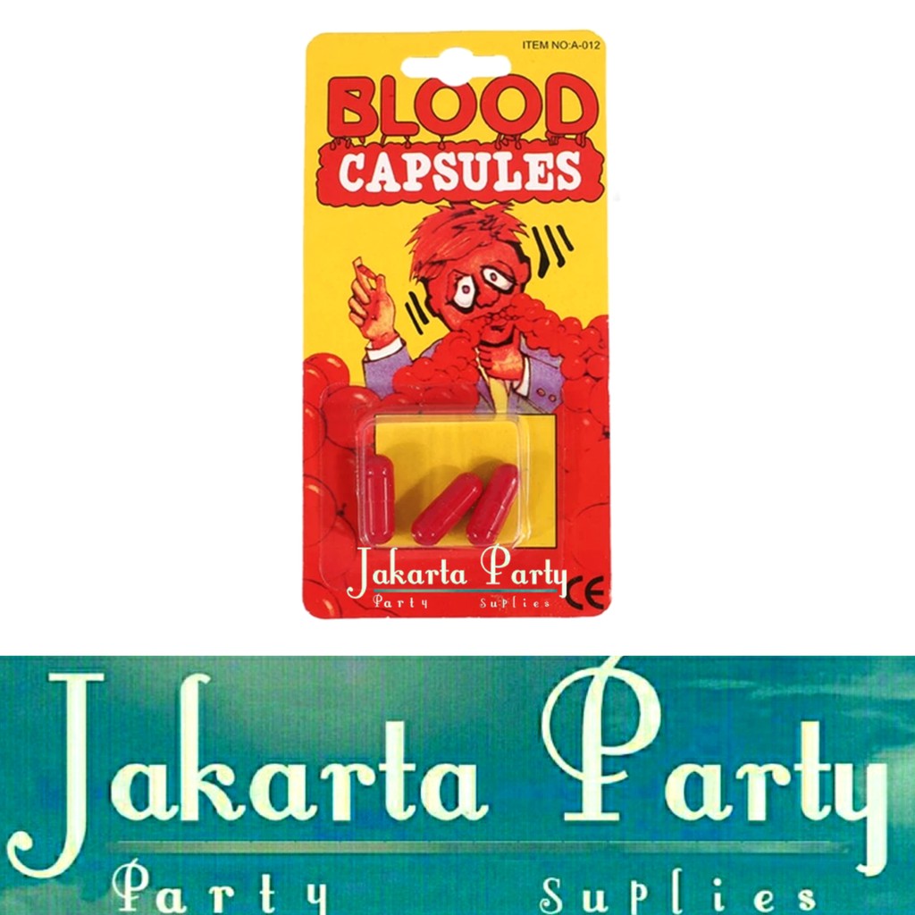 Fake Blood / darah Palsu / Prop Cosplay / Capsul blood Halloween