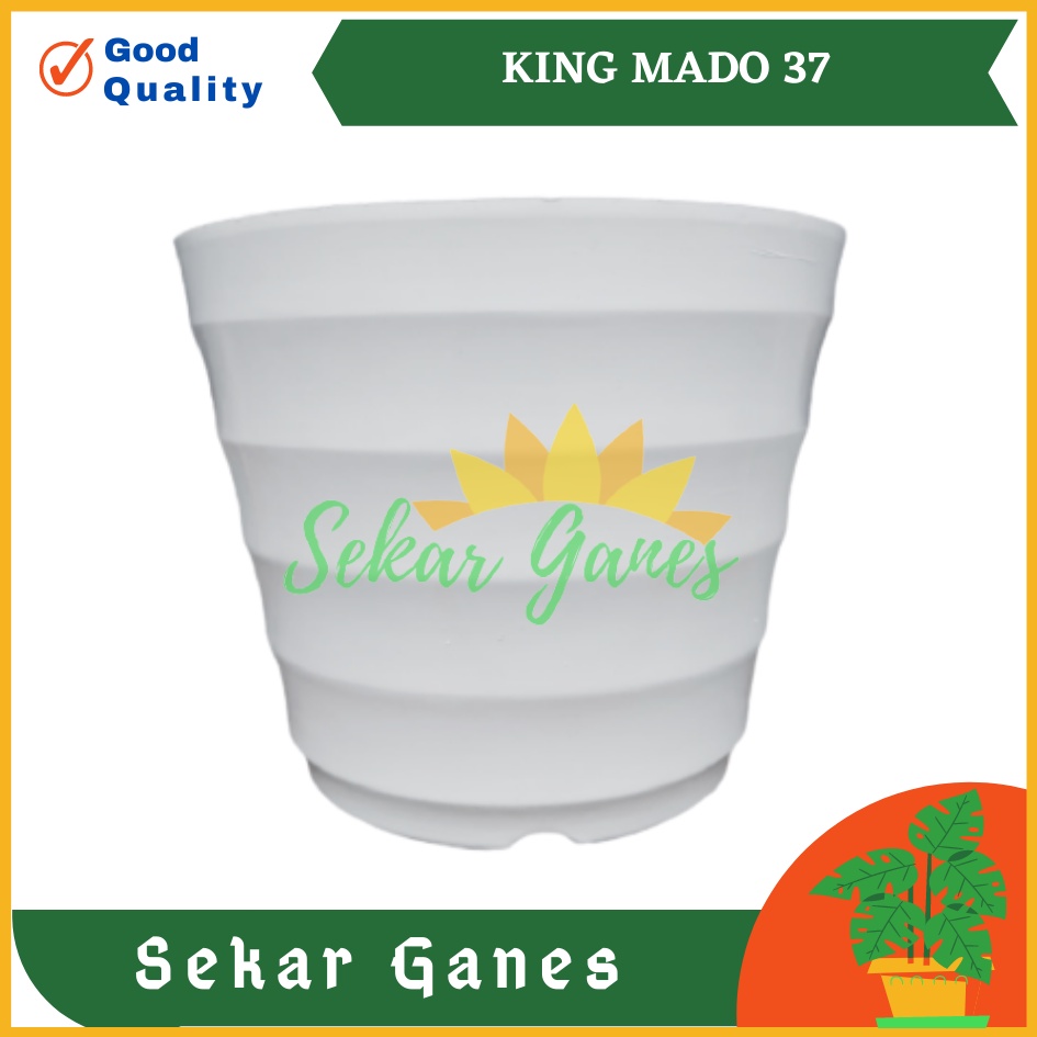 PROMO Pot King Mado 37 Putih Da 30 Cm By Garden Of Love Pot Plastik Besar Jumbo 40 50 60 Cm Untuk Tanaman Murah Grosir