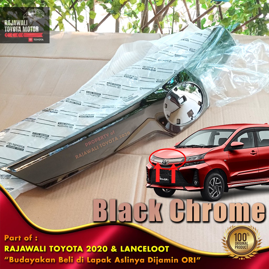 Garnish Grill Black Chrome Grand New Avanza Veloz & Xenia Facelift Radiator Original Genuine Toyota 