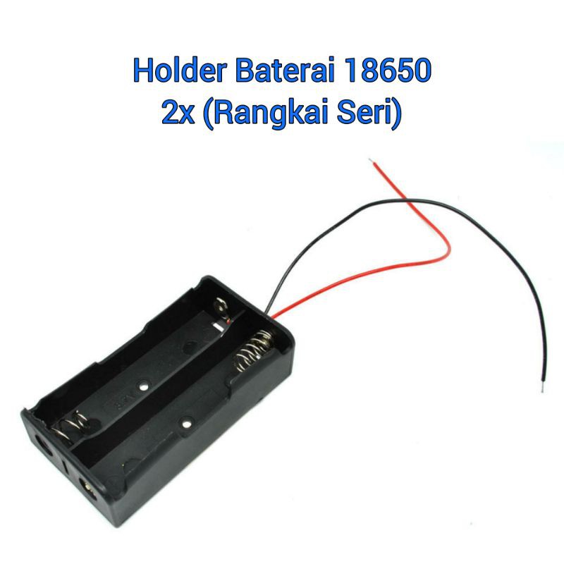 Case + Kabel Holder Baterai Lithium Li-ion 18650 Battery