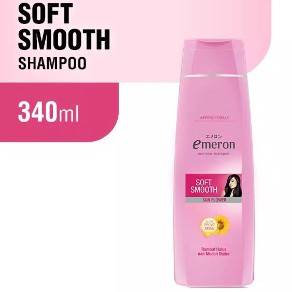 EMERON Botol 340 ML shampo aloe vera / hitam / soft / avocado (no.170)