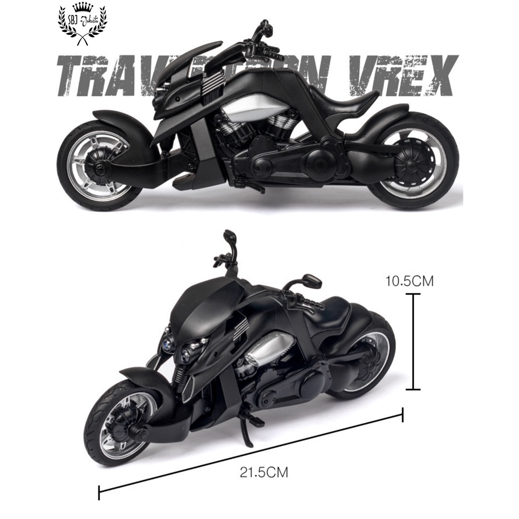 Diecast miniatur Sepeda Motor Yamaha Traverston V-Rex Skala 1:12 VREX YAMAHA