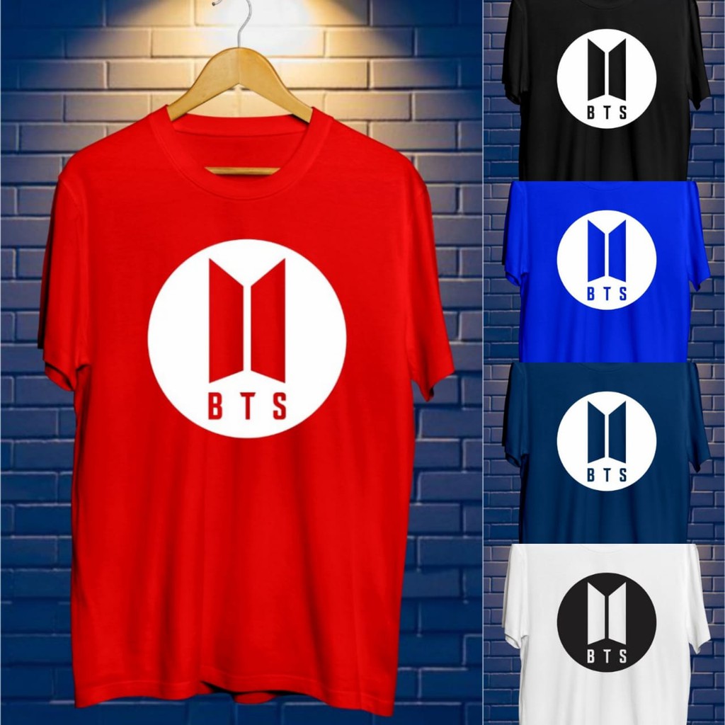 Kaos Distro / Baju Distro /Atasan Pria / Kaos Logo BTS bulat