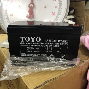 Baterai Aki Kering MERK TOYO 12v 7Ah ORIGINAL untuk UPS, ACC, Dll